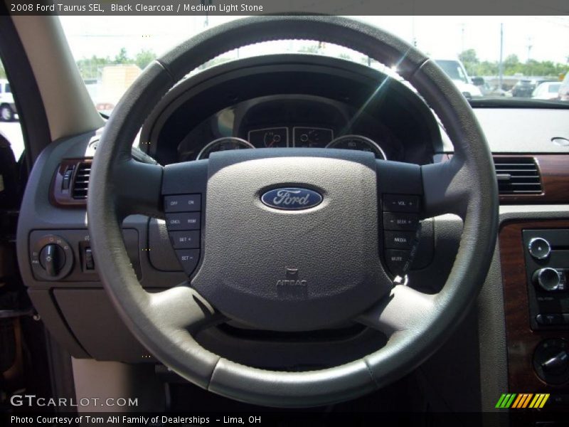 Black Clearcoat / Medium Light Stone 2008 Ford Taurus SEL