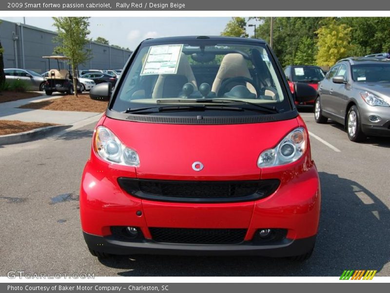 Rally Red / Design Beige 2009 Smart fortwo passion cabriolet