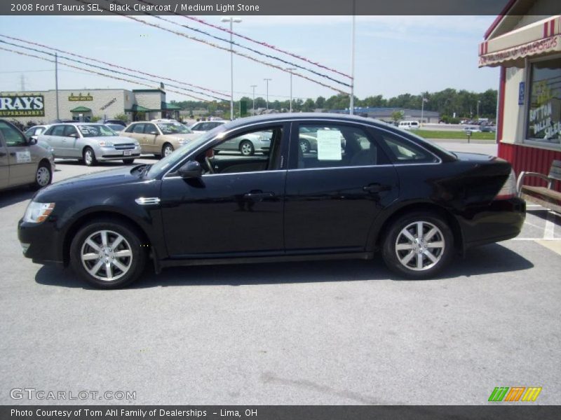 Black Clearcoat / Medium Light Stone 2008 Ford Taurus SEL
