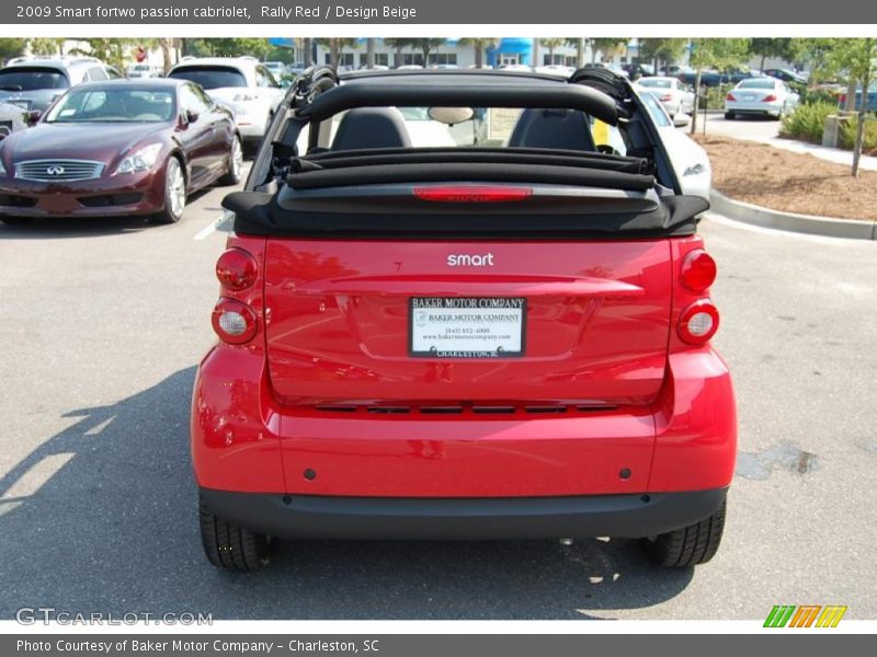 Rally Red / Design Beige 2009 Smart fortwo passion cabriolet