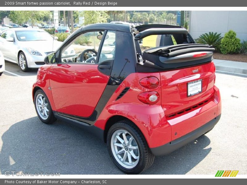 Rally Red / Design Beige 2009 Smart fortwo passion cabriolet