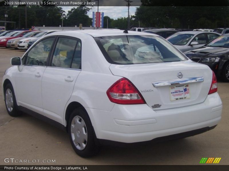 Fresh Powder / Beige 2009 Nissan Versa 1.8 S Sedan