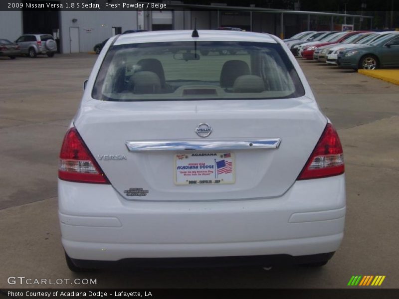 Fresh Powder / Beige 2009 Nissan Versa 1.8 S Sedan