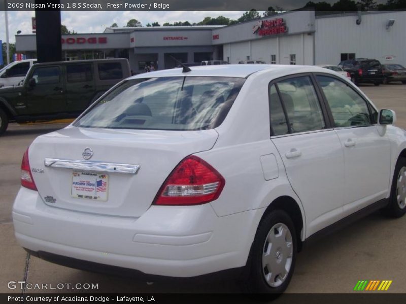 Fresh Powder / Beige 2009 Nissan Versa 1.8 S Sedan