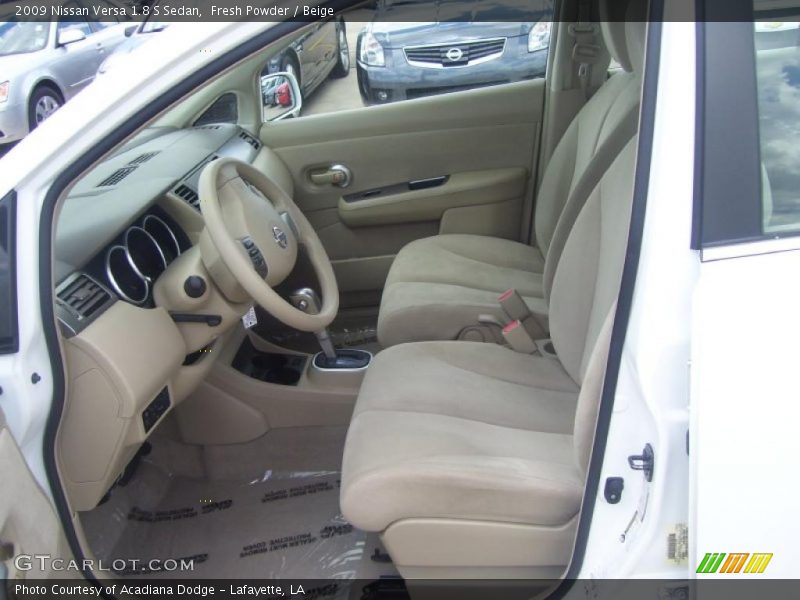 Fresh Powder / Beige 2009 Nissan Versa 1.8 S Sedan