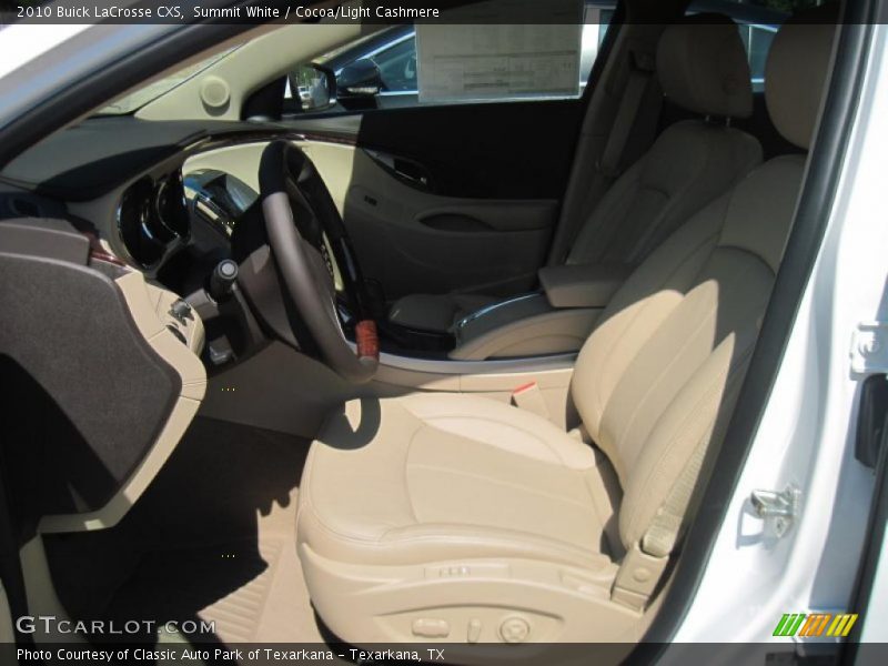Summit White / Cocoa/Light Cashmere 2010 Buick LaCrosse CXS