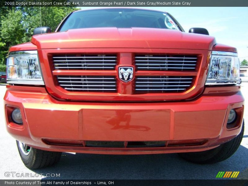 Sunburst Orange Pearl / Dark Slate Gray/Medium Slate Gray 2008 Dodge Dakota Sport Crew Cab 4x4