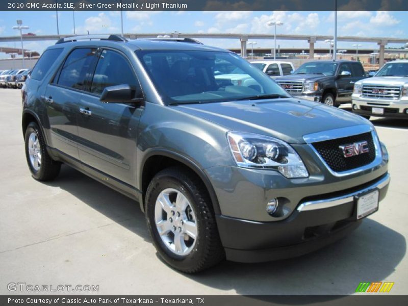 Silver Green Metallic / Light Titanium 2010 GMC Acadia SLE