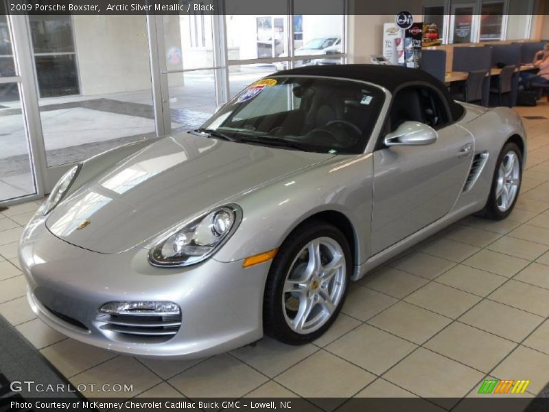 Arctic Silver Metallic / Black 2009 Porsche Boxster