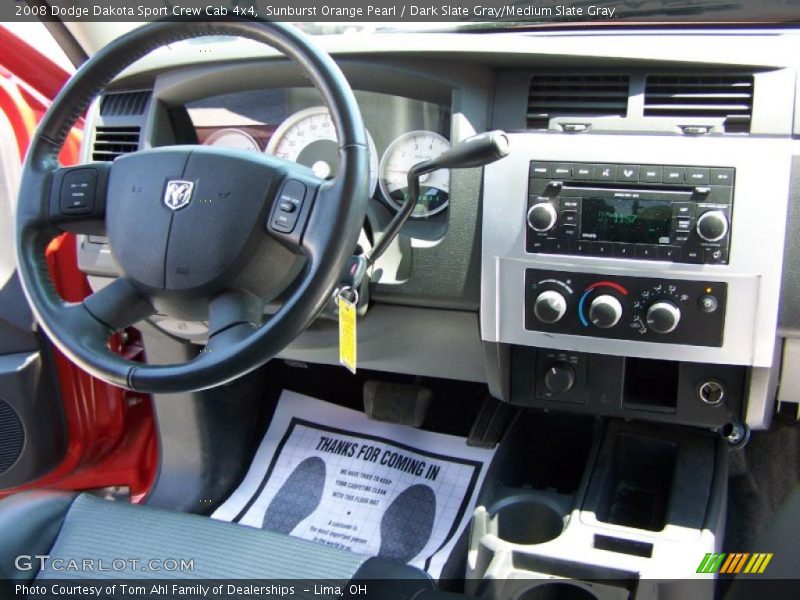 Sunburst Orange Pearl / Dark Slate Gray/Medium Slate Gray 2008 Dodge Dakota Sport Crew Cab 4x4