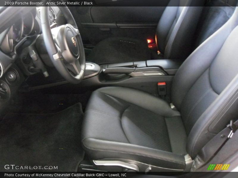 Arctic Silver Metallic / Black 2009 Porsche Boxster