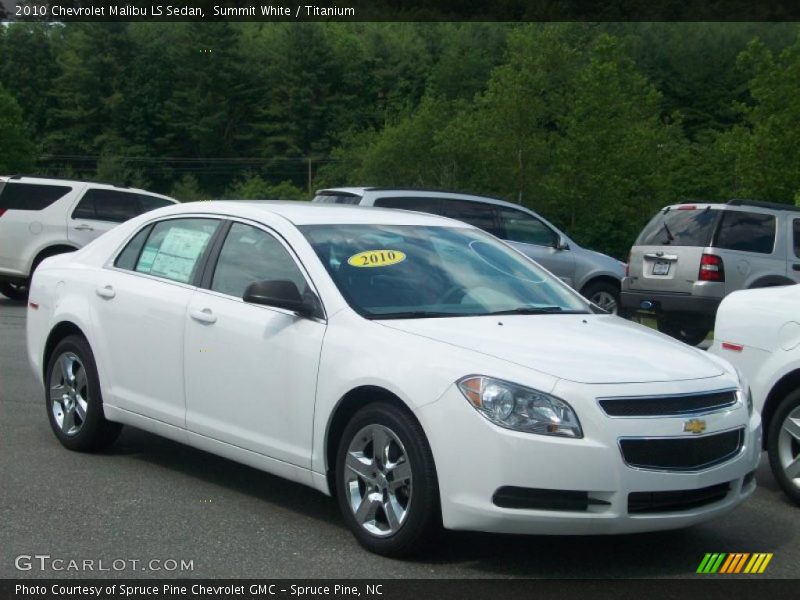 Summit White / Titanium 2010 Chevrolet Malibu LS Sedan