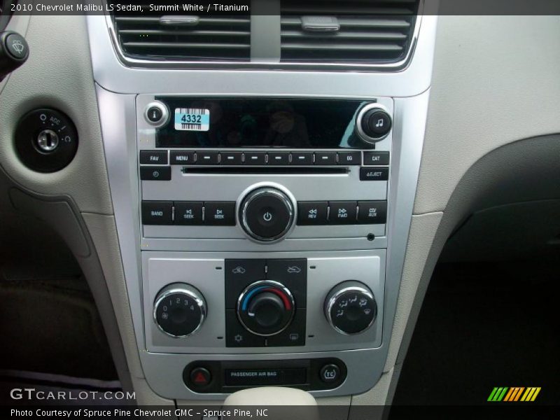 Summit White / Titanium 2010 Chevrolet Malibu LS Sedan