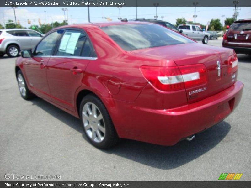 Vivid Red Metallic / Dark Charcoal 2007 Lincoln MKZ AWD Sedan
