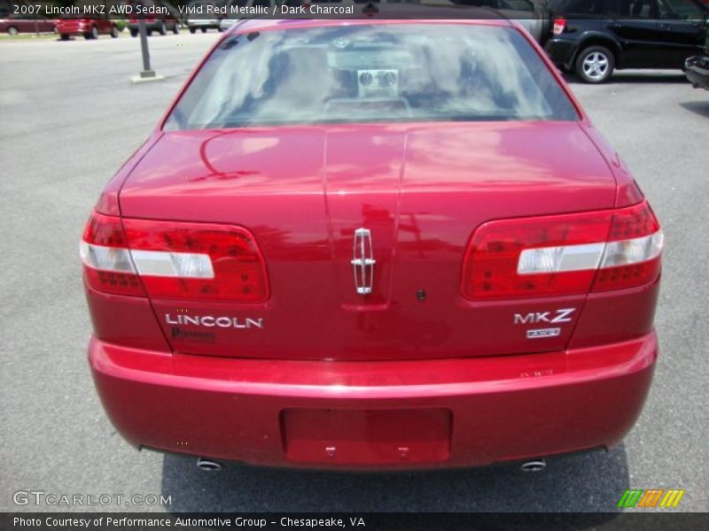 Vivid Red Metallic / Dark Charcoal 2007 Lincoln MKZ AWD Sedan