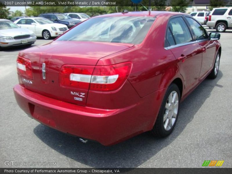 Vivid Red Metallic / Dark Charcoal 2007 Lincoln MKZ AWD Sedan