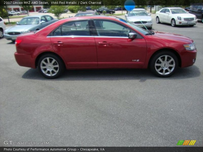 Vivid Red Metallic / Dark Charcoal 2007 Lincoln MKZ AWD Sedan