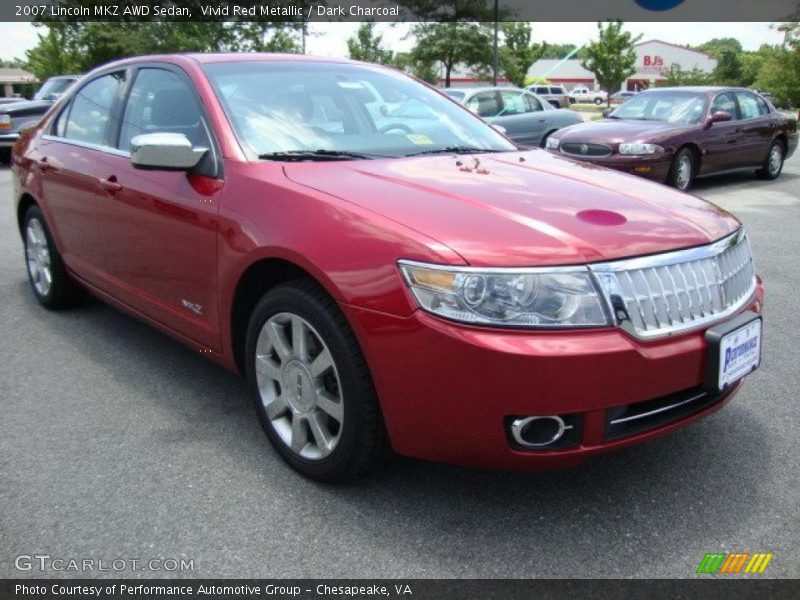 Vivid Red Metallic / Dark Charcoal 2007 Lincoln MKZ AWD Sedan