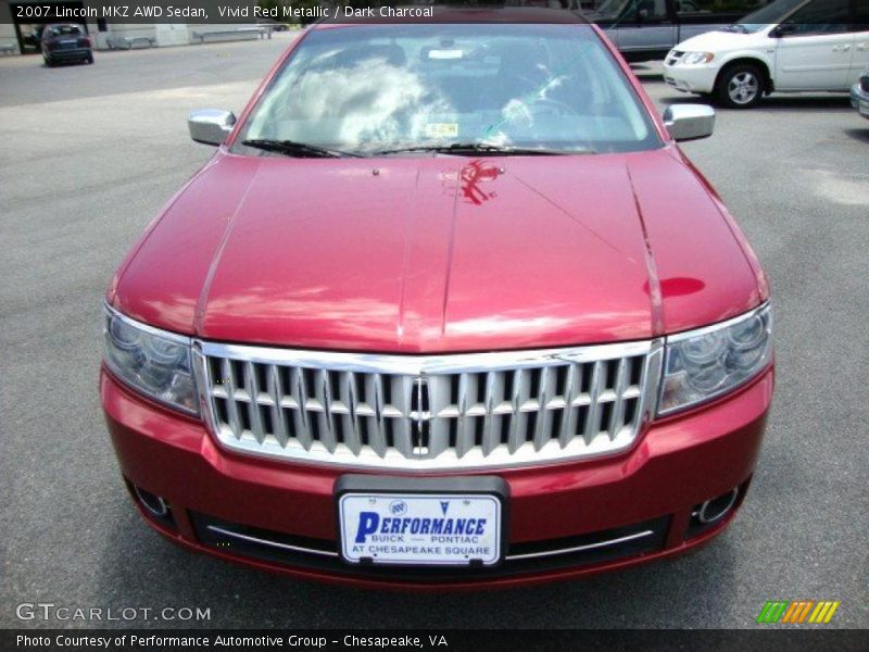 Vivid Red Metallic / Dark Charcoal 2007 Lincoln MKZ AWD Sedan