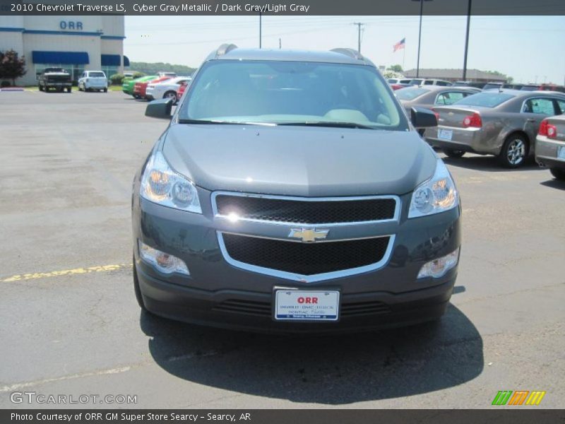 Cyber Gray Metallic / Dark Gray/Light Gray 2010 Chevrolet Traverse LS