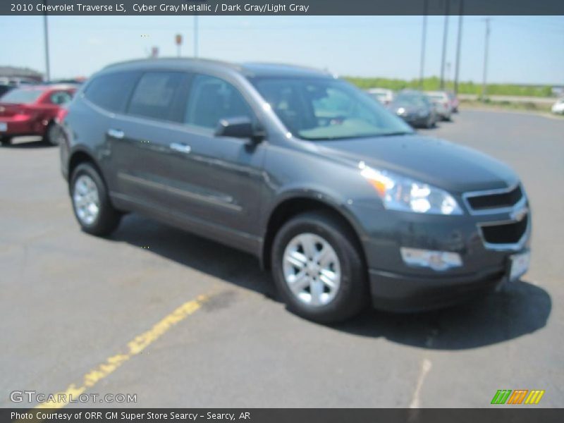 Cyber Gray Metallic / Dark Gray/Light Gray 2010 Chevrolet Traverse LS