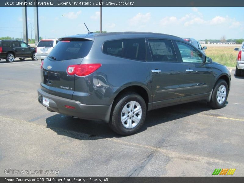 Cyber Gray Metallic / Dark Gray/Light Gray 2010 Chevrolet Traverse LS