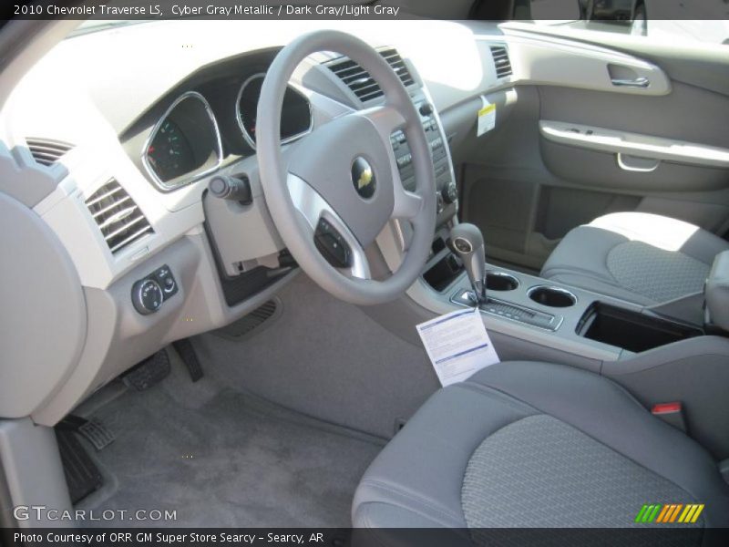 Cyber Gray Metallic / Dark Gray/Light Gray 2010 Chevrolet Traverse LS