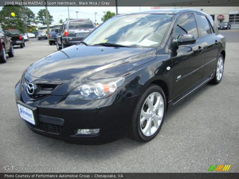 Black Mica / Gray 2008 Mazda MAZDA3 s Sport Hatchback