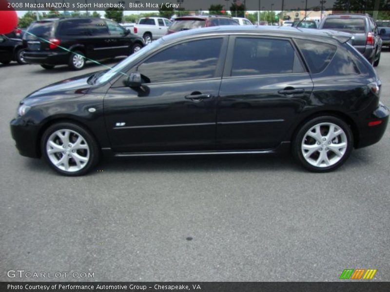 Black Mica / Gray 2008 Mazda MAZDA3 s Sport Hatchback