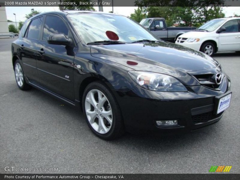 Black Mica / Gray 2008 Mazda MAZDA3 s Sport Hatchback