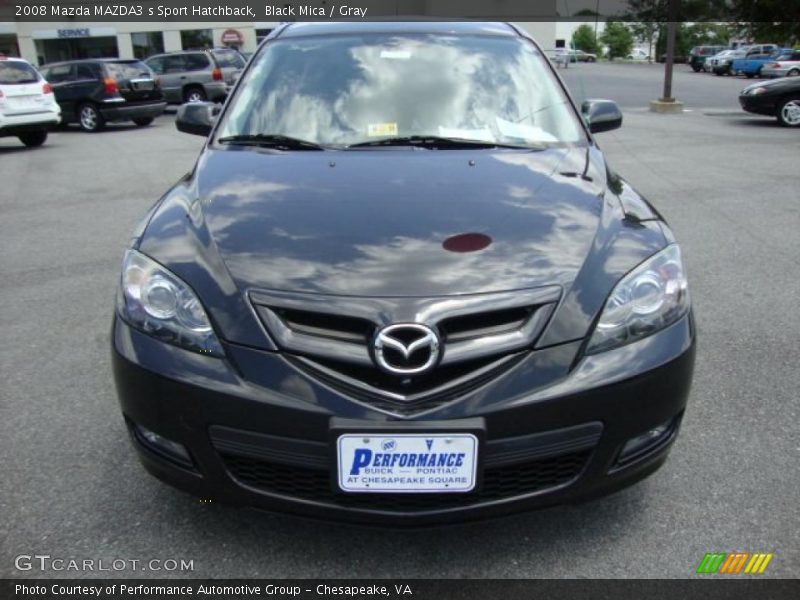 Black Mica / Gray 2008 Mazda MAZDA3 s Sport Hatchback