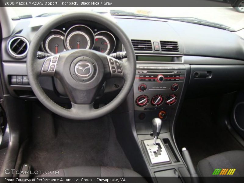 Black Mica / Gray 2008 Mazda MAZDA3 s Sport Hatchback