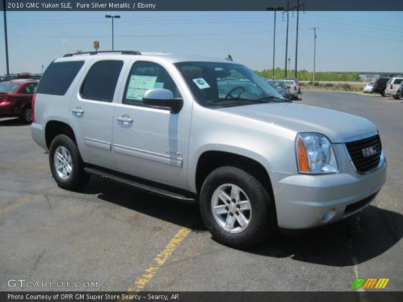 Pure Silver Metallic / Ebony 2010 GMC Yukon SLE
