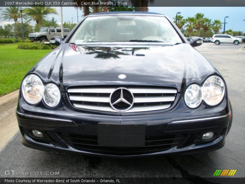 Capri Blue Metallic / Stone 2007 Mercedes-Benz CLK 350 Cabriolet