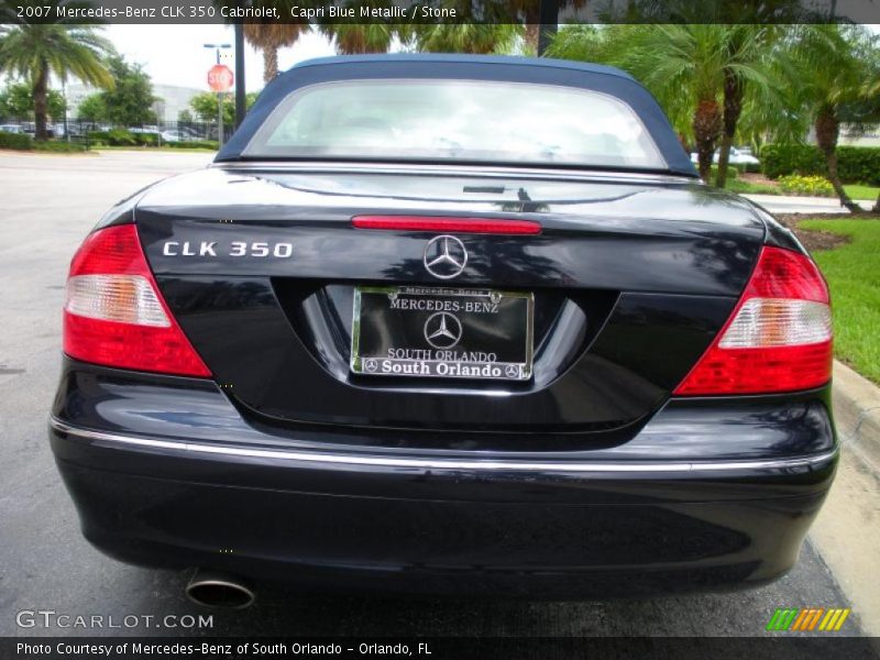 Capri Blue Metallic / Stone 2007 Mercedes-Benz CLK 350 Cabriolet