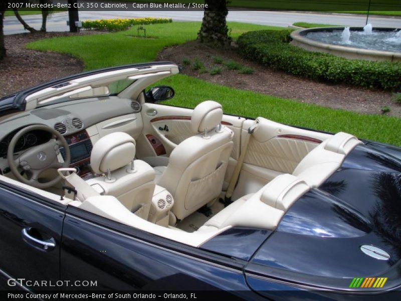 Capri Blue Metallic / Stone 2007 Mercedes-Benz CLK 350 Cabriolet