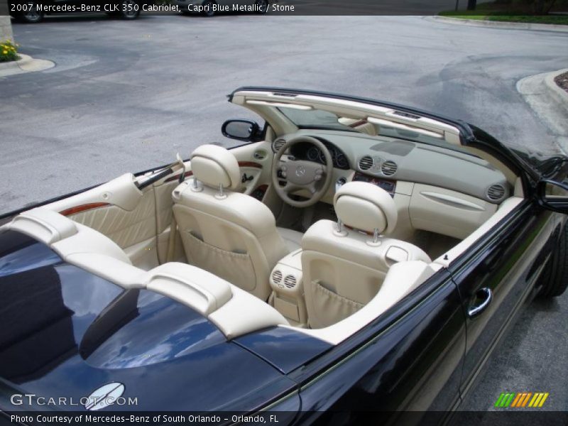 Capri Blue Metallic / Stone 2007 Mercedes-Benz CLK 350 Cabriolet