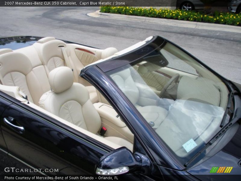 Capri Blue Metallic / Stone 2007 Mercedes-Benz CLK 350 Cabriolet