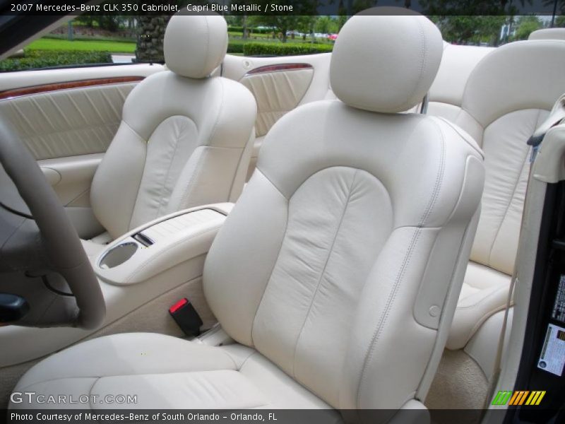 Capri Blue Metallic / Stone 2007 Mercedes-Benz CLK 350 Cabriolet