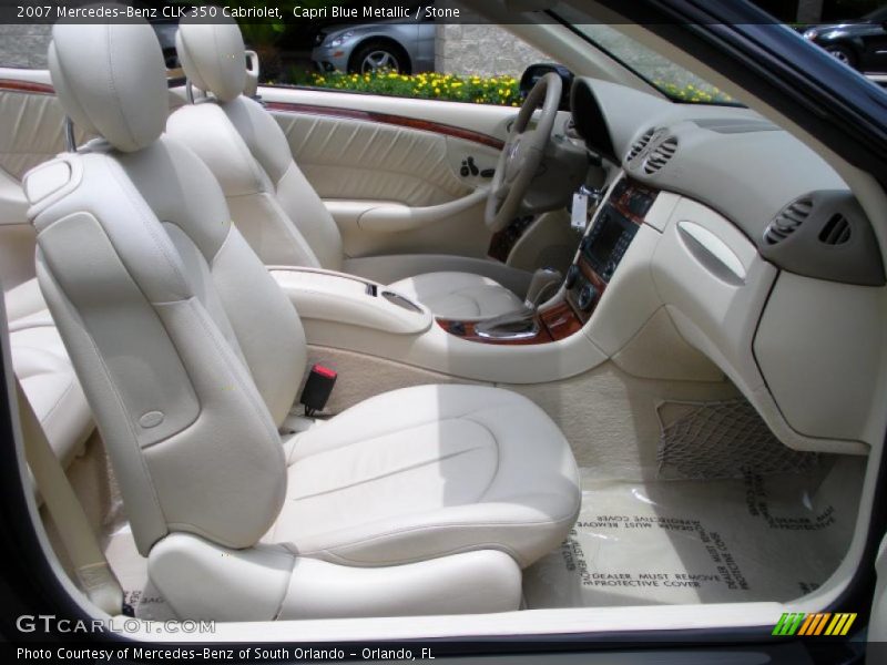 Capri Blue Metallic / Stone 2007 Mercedes-Benz CLK 350 Cabriolet