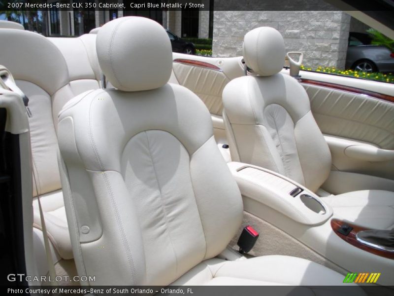 Capri Blue Metallic / Stone 2007 Mercedes-Benz CLK 350 Cabriolet