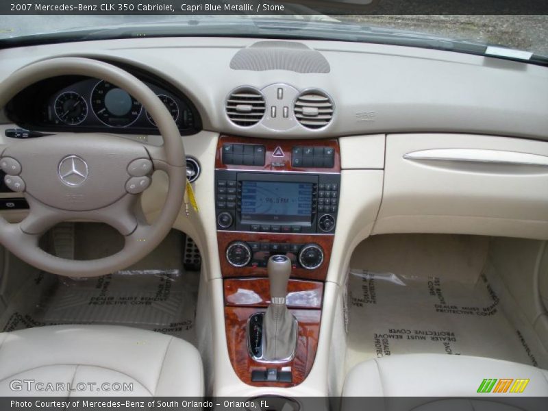 Capri Blue Metallic / Stone 2007 Mercedes-Benz CLK 350 Cabriolet