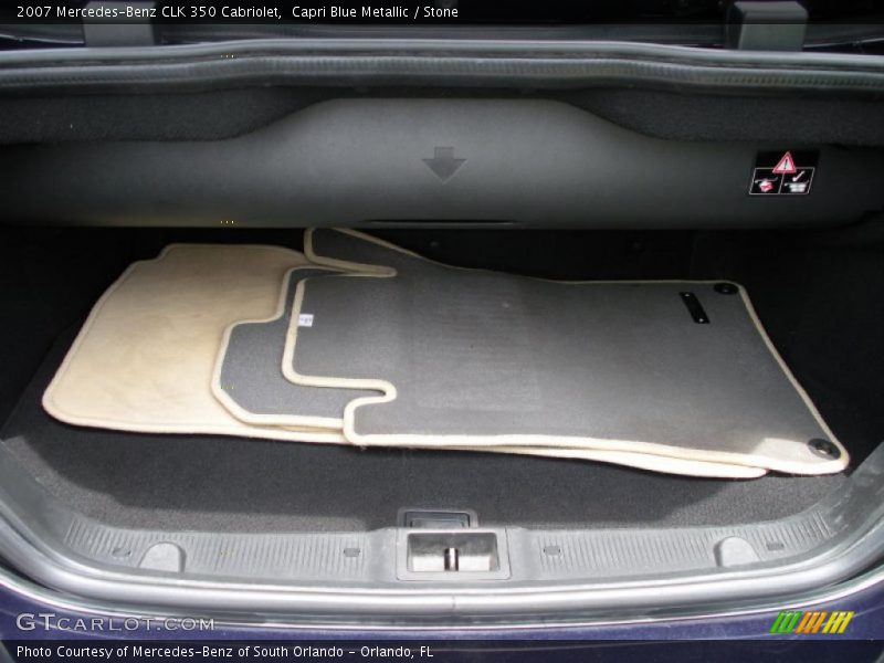 Capri Blue Metallic / Stone 2007 Mercedes-Benz CLK 350 Cabriolet