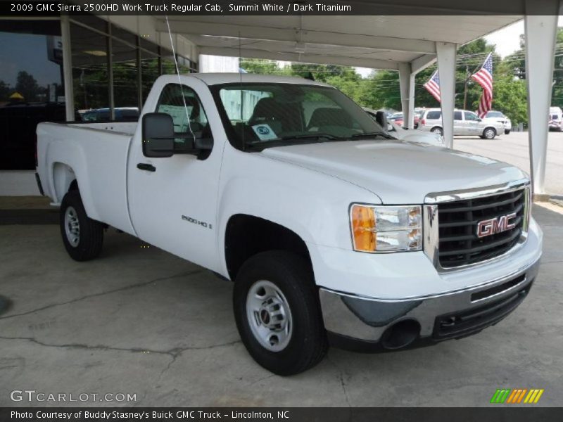 Summit White / Dark Titanium 2009 GMC Sierra 2500HD Work Truck Regular Cab