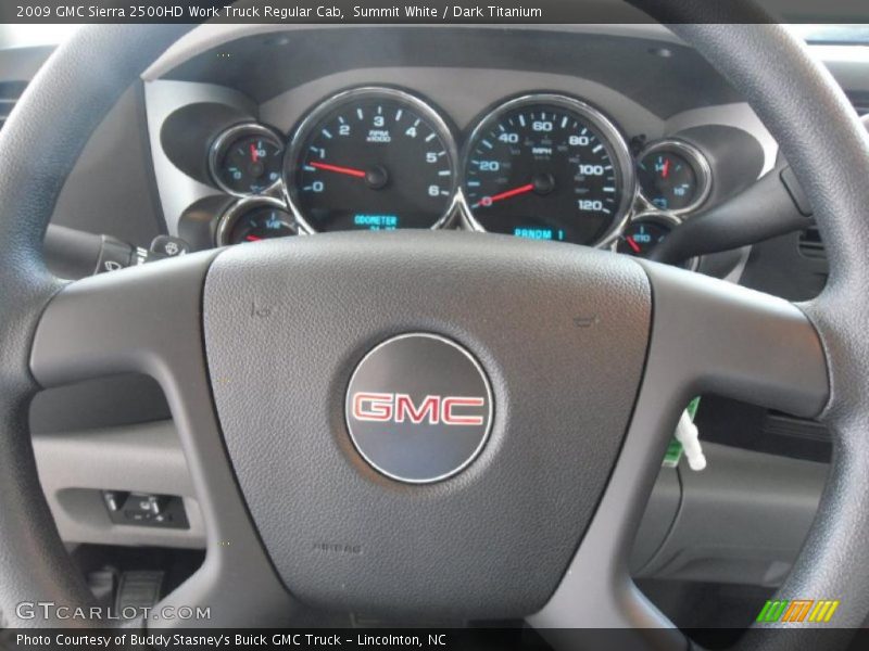Summit White / Dark Titanium 2009 GMC Sierra 2500HD Work Truck Regular Cab
