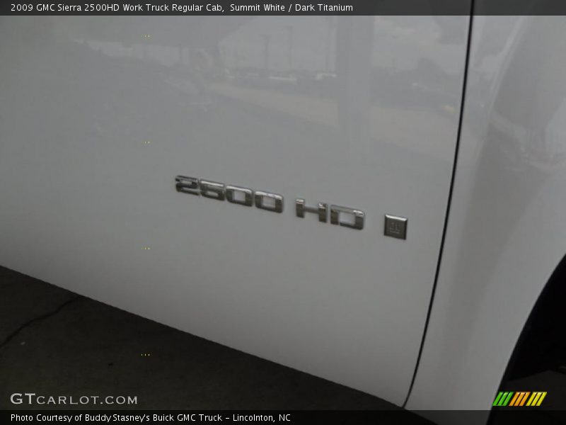 Summit White / Dark Titanium 2009 GMC Sierra 2500HD Work Truck Regular Cab