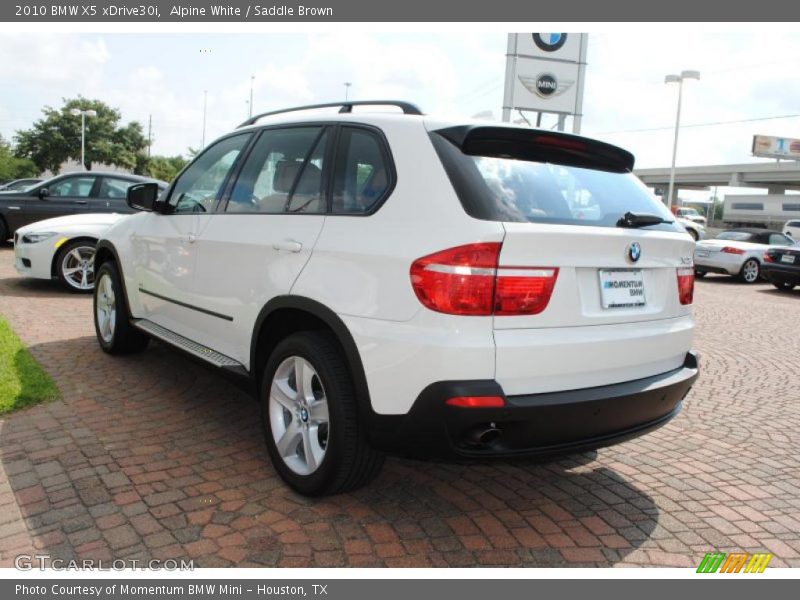 Alpine White / Saddle Brown 2010 BMW X5 xDrive30i