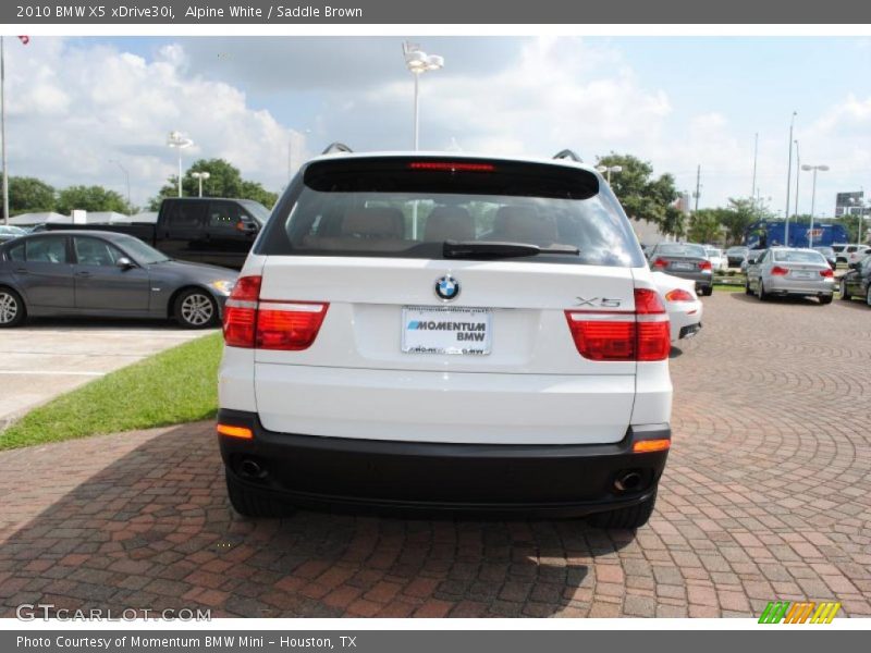 Alpine White / Saddle Brown 2010 BMW X5 xDrive30i