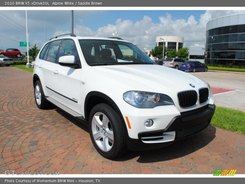Alpine White / Saddle Brown 2010 BMW X5 xDrive30i