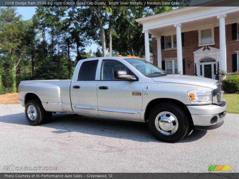 Bright Silver Metallic / Medium Slate Gray 2008 Dodge Ram 3500 Big Horn Edition Quad Cab Dually